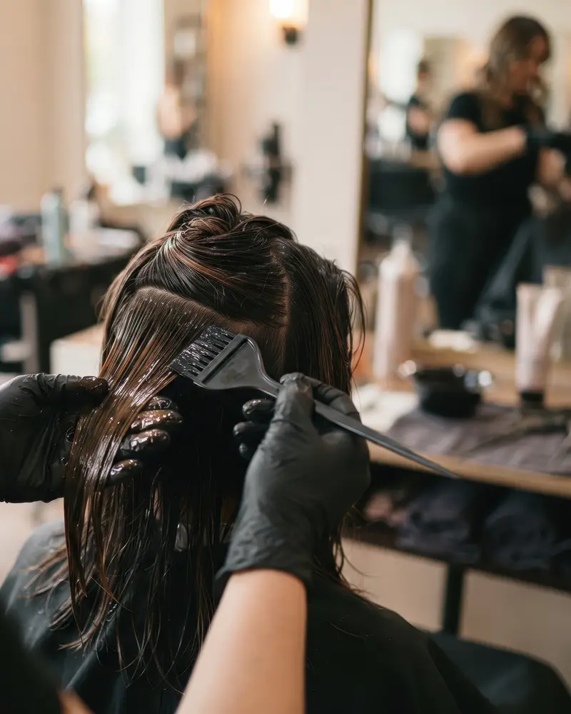 Color application with a brush